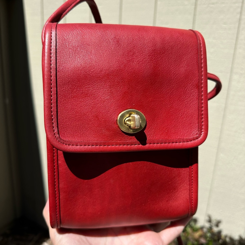 Vintage Coach Bag Scooter 9893 Red